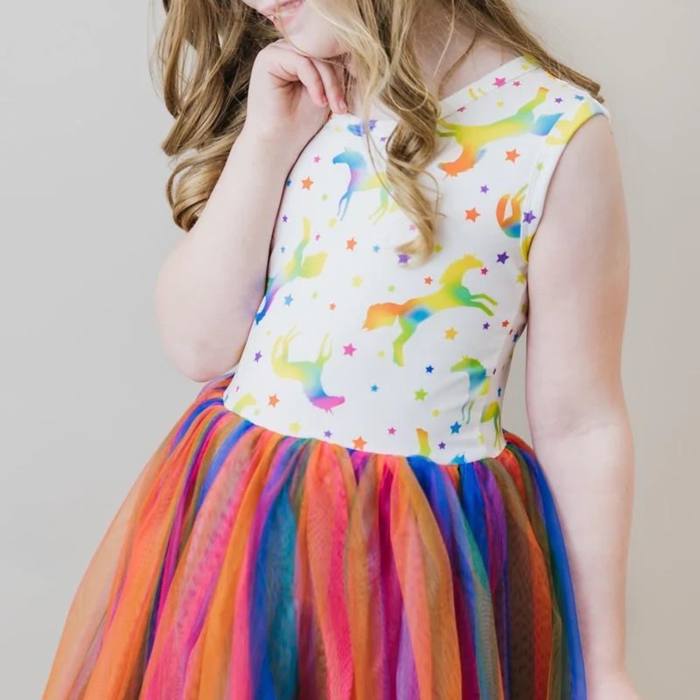 Colorful Unicorn Dress for Kids
